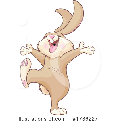 Royalty-Free (RF) Rabbit Clipart Illustration by Pushkin - Stock Sample #1736227