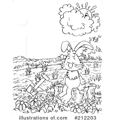 Royalty-Free (RF) Rabbit Clipart Illustration by Alex Bannykh - Stock Sample #212203
