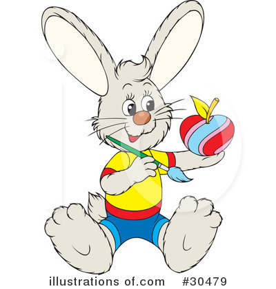 Royalty-Free (RF) Rabbit Clipart Illustration by Alex Bannykh - Stock Sample #30479