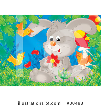 Royalty-Free (RF) Rabbit Clipart Illustration by Alex Bannykh - Stock Sample #30488