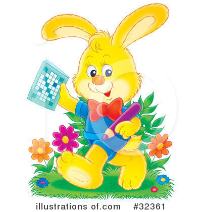 Royalty-Free (RF) Rabbit Clipart Illustration by Alex Bannykh - Stock Sample #32361