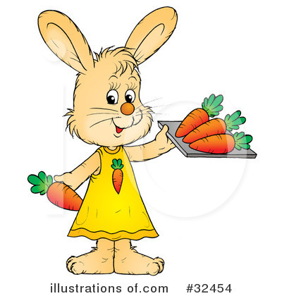 Royalty-Free (RF) Rabbit Clipart Illustration by Alex Bannykh - Stock Sample #32454