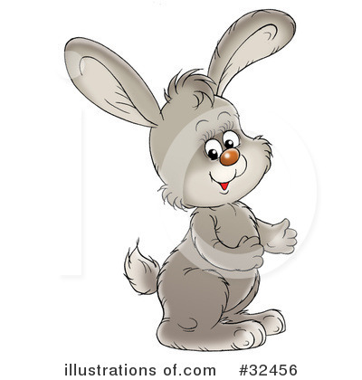 Royalty-Free (RF) Rabbit Clipart Illustration by Alex Bannykh - Stock Sample #32456