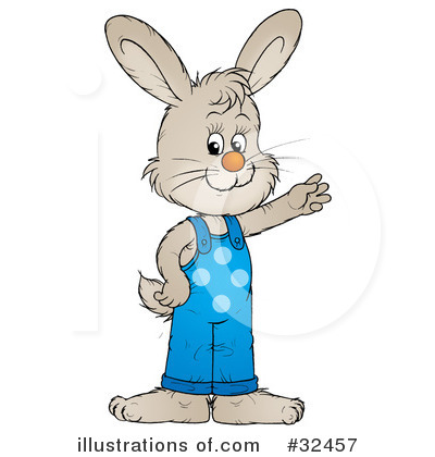 Royalty-Free (RF) Rabbit Clipart Illustration by Alex Bannykh - Stock Sample #32457