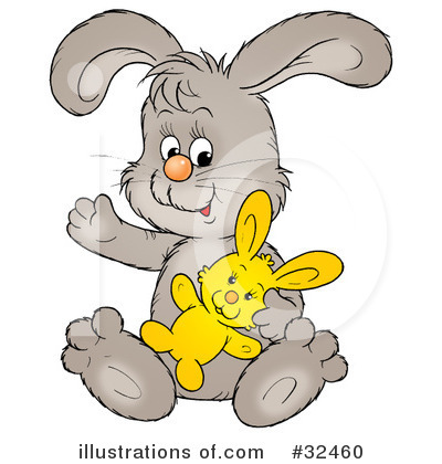 Royalty-Free (RF) Rabbit Clipart Illustration by Alex Bannykh - Stock Sample #32460