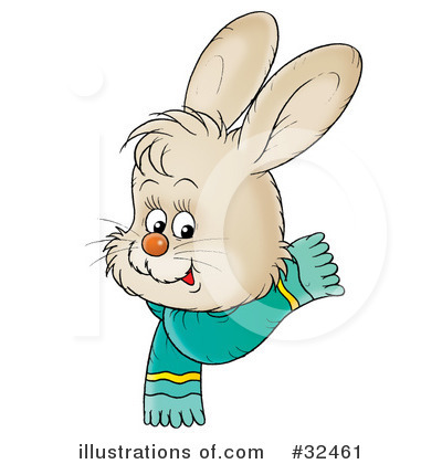 Royalty-Free (RF) Rabbit Clipart Illustration by Alex Bannykh - Stock Sample #32461