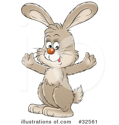 Royalty-Free (RF) Rabbit Clipart Illustration by Alex Bannykh - Stock Sample #32561
