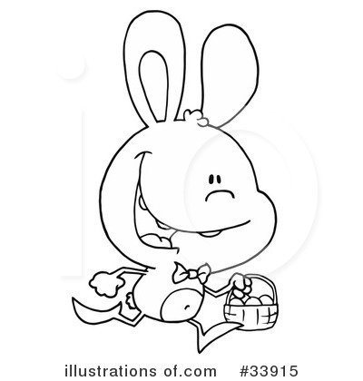 Easter Bunny Clipart #33915 by Hit Toon
