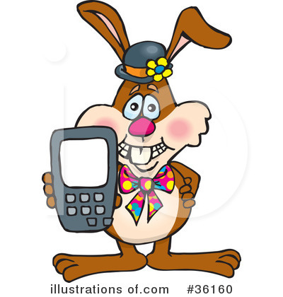 Easter Bunny Clipart #36160 by Dennis Holmes Designs