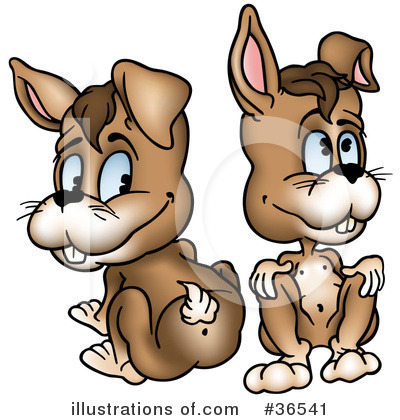 Royalty-Free (RF) Rabbit Clipart Illustration by dero - Stock Sample #36541
