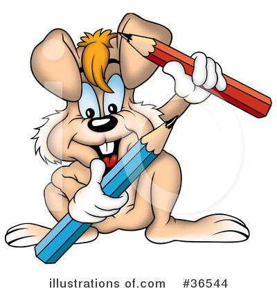 Royalty-Free (RF) Rabbit Clipart Illustration by dero - Stock Sample #36544