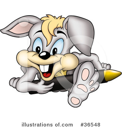 Royalty-Free (RF) Rabbit Clipart Illustration by dero - Stock Sample #36548