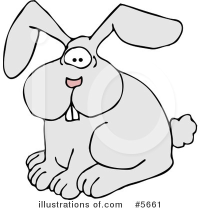 Royalty-Free (RF) Rabbit Clipart Illustration by djart - Stock Sample #5661