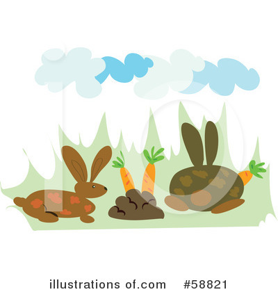 Royalty-Free (RF) Rabbit Clipart Illustration by kaycee - Stock Sample #58821