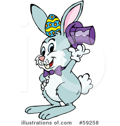 Royalty-Free (RF) Rabbit Clipart Illustration by Dennis Holmes Designs - Stock Sample #59258