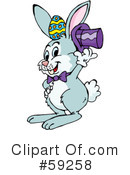 Rabbit Clipart #59258 by Dennis Holmes Designs
