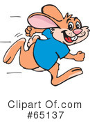 Rabbit Clipart #65137 by Dennis Holmes Designs