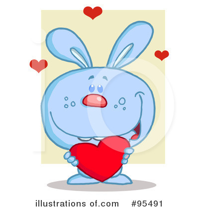 Royalty-Free (RF) Rabbit Clipart Illustration by Hit Toon - Stock Sample #95491