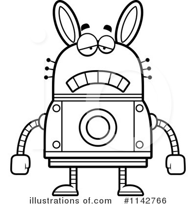 Royalty-Free (RF) Rabbit Robot Clipart Illustration by Cory Thoman - Stock Sample #1142766