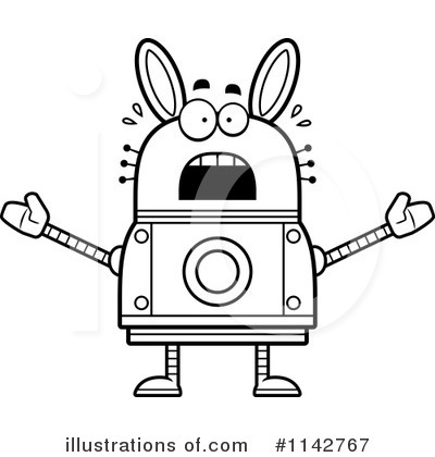 Royalty-Free (RF) Rabbit Robot Clipart Illustration by Cory Thoman - Stock Sample #1142767