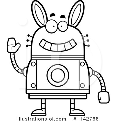 Royalty-Free (RF) Rabbit Robot Clipart Illustration by Cory Thoman - Stock Sample #1142768