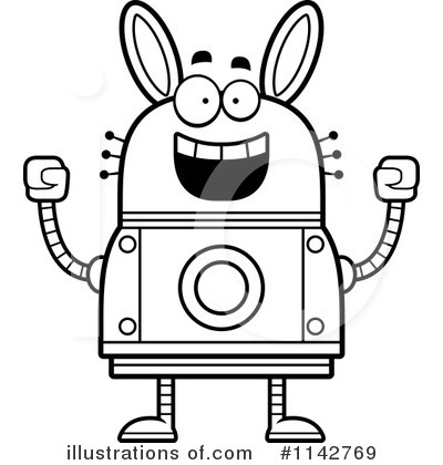 Royalty-Free (RF) Rabbit Robot Clipart Illustration by Cory Thoman - Stock Sample #1142769