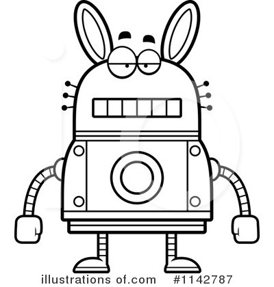 Royalty-Free (RF) Rabbit Robot Clipart Illustration by Cory Thoman - Stock Sample #1142787