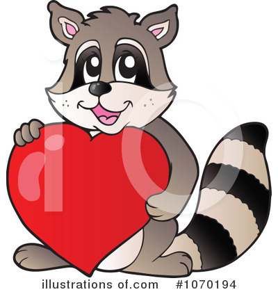 Royalty-Free (RF) Raccoon Clipart Illustration by visekart - Stock Sample #1070194