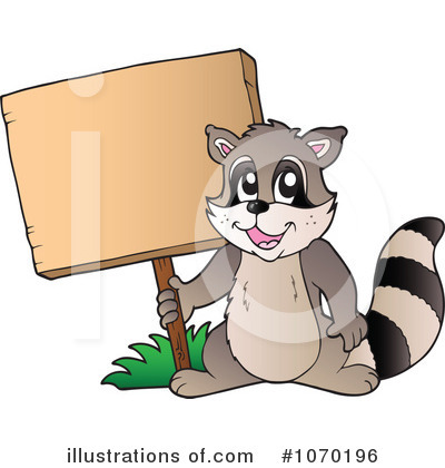 Royalty-Free (RF) Raccoon Clipart Illustration by visekart - Stock Sample #1070196