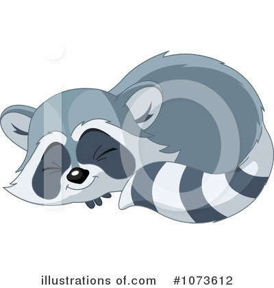 Royalty-Free (RF) Raccoon Clipart Illustration by Pushkin - Stock Sample #1073612