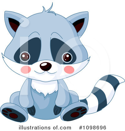 Royalty-Free (RF) Raccoon Clipart Illustration by Pushkin - Stock Sample #1098696