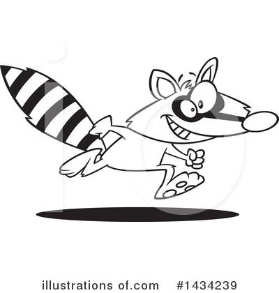 Royalty-Free (RF) Raccoon Clipart Illustration by toonaday - Stock Sample #1434239