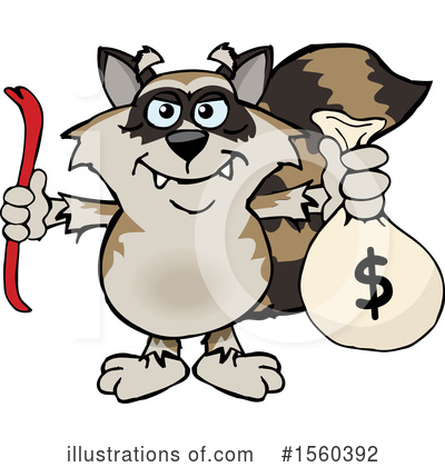 Royalty-Free (RF) Raccoon Clipart Illustration by Dennis Holmes Designs - Stock Sample #1560392