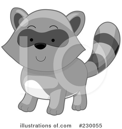Royalty-Free (RF) Raccoon Clipart Illustration by BNP Design Studio - Stock Sample #230055