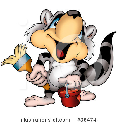Royalty-Free (RF) Raccoon Clipart Illustration by dero - Stock Sample #36474