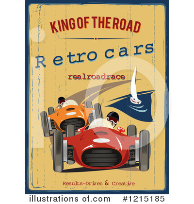 Royalty-Free (RF) Race Car Clipart Illustration by Eugene - Stock Sample #1215185