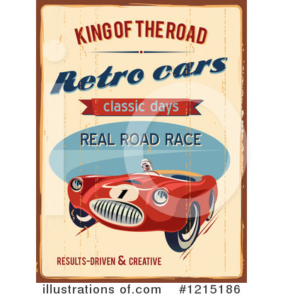 Royalty-Free (RF) Race Car Clipart Illustration by Eugene - Stock Sample #1215186