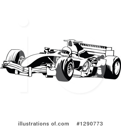 Royalty-Free (RF) Race Car Clipart Illustration by dero - Stock Sample #1290773