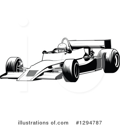 Royalty-Free (RF) Race Car Clipart Illustration by dero - Stock Sample #1294787