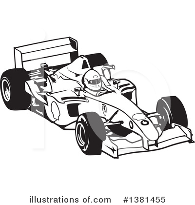 Royalty-Free (RF) Race Car Clipart Illustration by dero - Stock Sample #1381455