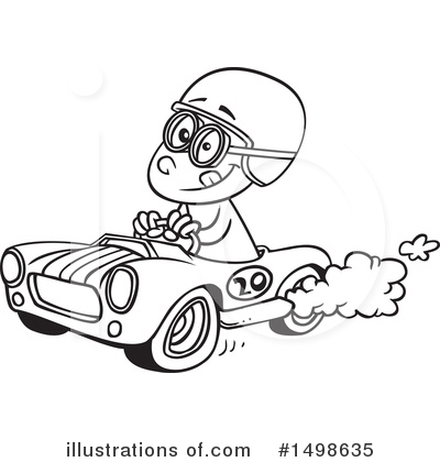 Royalty-Free (RF) Race Car Clipart Illustration by toonaday - Stock Sample #1498635