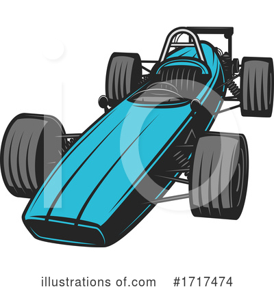 Royalty-Free (RF) Race Car Clipart Illustration by Vector Tradition SM - Stock Sample #1717474