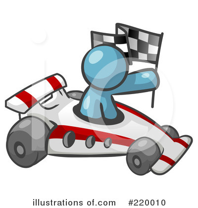 Royalty-Free (RF) Race Car Clipart Illustration by Leo Blanchette - Stock Sample #220010