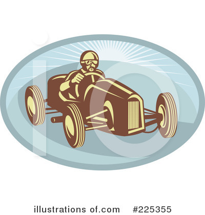 Royalty-Free (RF) Race Car Clipart Illustration by patrimonio - Stock Sample #225355