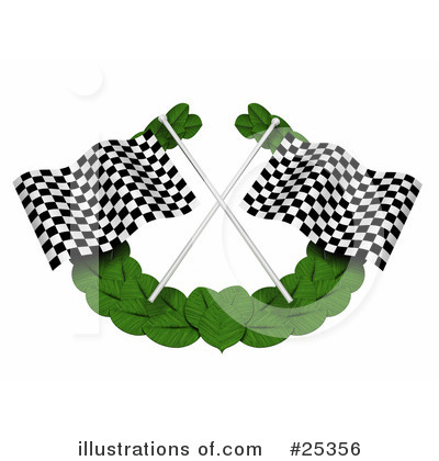 Royalty-Free (RF) Racing Flags Clipart Illustration by KJ Pargeter - Stock Sample #25356
