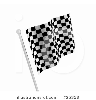 Royalty-Free (RF) Racing Flags Clipart Illustration by KJ Pargeter - Stock Sample #25358