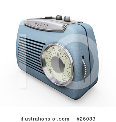 Royalty-Free (RF) Radio Clipart Illustration by KJ Pargeter - Stock Sample #26033