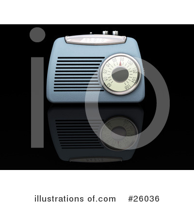 Royalty-Free (RF) Radio Clipart Illustration by KJ Pargeter - Stock Sample #26036