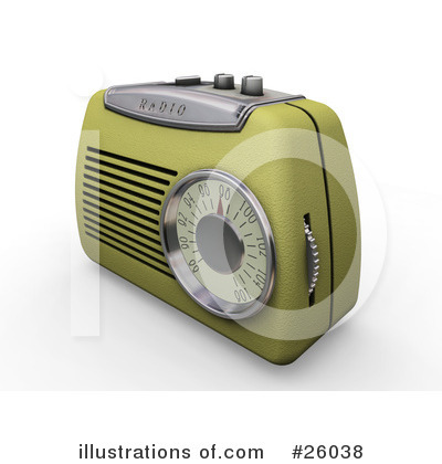 Royalty-Free (RF) Radio Clipart Illustration by KJ Pargeter - Stock Sample #26038