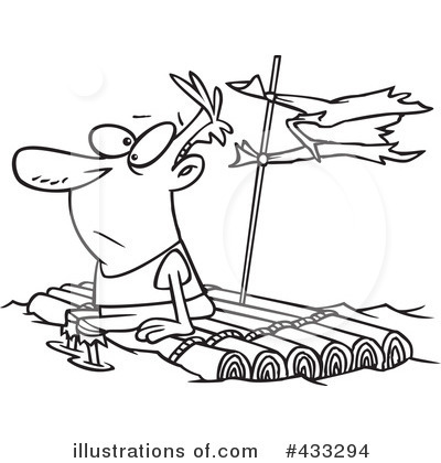 Royalty-Free (RF) Raft Clipart Illustration by toonaday - Stock Sample #433294